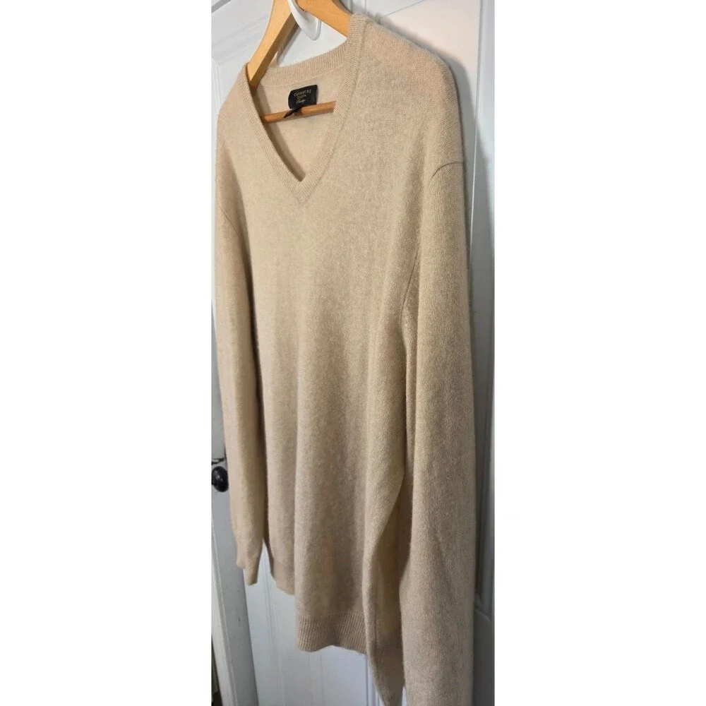 Club Room Mens 100% Cashmere V-Neck Sweater Size XL